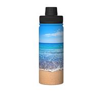 Bouteille d'eau isotherme réutilisable Motif plage et mer 532 ml