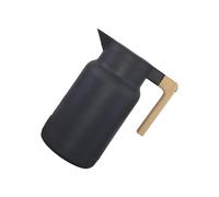 Bouteille d'eau isotherme robuste de 1 litre avec poignée en bois antidérapante et base rotative pour un entretien facile Base rotative Bouteille intérieure en verre