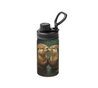Bouteille d'eau isotherme « There are Two Mice in The Lake » - Bouteille isotherme de 355 ml avec motif imprimé complet, étanche, en acier inoxydable et durable pour l'extérieur