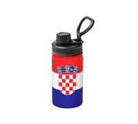 Bouteille d'eau isotherme unique personnalisée - Acier inoxydable avec motif imprimé complet, parfaite pour l'extérieur, le sport et une utilisation quotidienne Drapeau de la République de Croatie