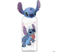 Bouteille d'eau Ecozen originale Disney Stitch 540 ml pour enfants avec bouchon dévissable et bec anti-éclaboussures pliable