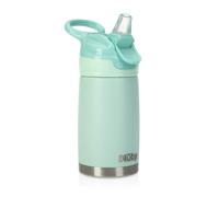 Bouteille d'eau ou tasse de voyage en acier inoxydable anti-d versement Flip-It Reflex de Nuby Thirsty Kids - 10 oz - 18 mois et plus - Menthe aqua