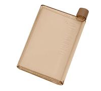 Bouteille d'eau plate A6/A5 - 350 ml/480 ml - Anti-fuite - Réutilisable - En plastique transparent - Pour les voyages, l'extérieur, le fitness, le cyclisme, le camping, la randonnée, le cyclisme