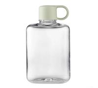 Bouteille d'eau plate de 360 ml facile à transporter avec anneau de suspension pour activités de plein air (vert)