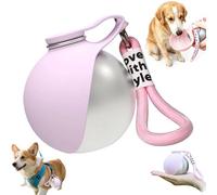 Bouteille d'eau portable 2 en 1 avec bol en silicone pliable, étanche et compacte pour chien de petite taille, 230 ml, pour promenade, randonnée et voyage, rose