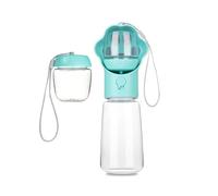 Bouteille d'eau Portable pour Chien 330ml/400ml/550ml Antifuite Bac Intégré sans BPA Facile à Nettoyer pour Randonnée Voyage Parc Promenade(Blue,550ml)