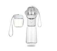 Bouteille d'eau Portable pour Chien 330ml/400ml/550ml Antifuite Bac Intégré sans BPA Facile à Nettoyer pour Randonnée Voyage Parc Promenade(White,550ml)