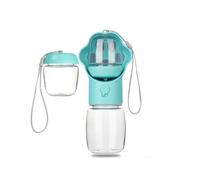 Bouteille d'eau Portable pour Chien 330ml/400ml/550ml Antifuite Bac Intégré sans BPA Facile à Nettoyer pour Randonnée Voyage Parc Promenade(Blue,330ml)