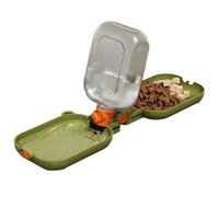 Bouteille d'eau portable pour chien | Distributeur 2-en-1 anti-fuite de 460 ml - Gourde Portable pour Chien pour Randonnée,Chiot, Noël, promenade, randonnée, camping, repas, voiture, plage, extérieur,