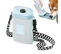 Bouteille d'eau portable pour chien - Grandes bouteilles d'eau pour promener votre chien avec sangles réglables | Distributeur d'eau pour chiots avec boîte de rangement et sac à déjections canines -