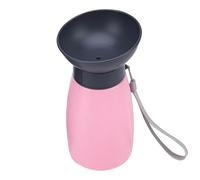 Bouteille d'eau pour chien - Distributeur d'eau de - Récipient anti-fuite à une main - 600 ml - Hydratation portable pour la marche, la course à pied, le camping, 20 cm - Bleu/rose