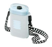 Bouteille d'eau pour chien - Distributeur d'hydratation portable en PET - Avec rangement - Sangle de marche réglable - Grande bouteille d'eau pour chiots - Nourriture pour chien en plein air avec