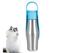 Bouteille d'eau pour Chien en Promenade - Gourde de Voyage pour Chiot avec Bol Intégré,750ml en Acier Inoxydable Portable Anti-Fuite pour Randonnée Voyage Extérieur Chats Chiens