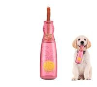 Bouteille d'eau pour chiens - Balle couineuse dans une bouteille jouet pour chien, jouet interactif pour dressage de chiot pour stimulation, enrichissement, nettoyage des dents, divertissement
