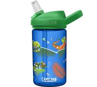 Bouteille d'eau pour enfants CamelBak Eddy 14 oz avec couvercle en paille Tritan Renew anti-fuite lorsqu'elle est fermée Iguanas