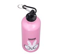 Bouteille d'eau pour enfants, dessin animé mignon, bouteille d'eau isolée en aluminium de 500ml, pichet d'eau de Sport (lapin de jade rose)