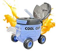 Bouteille d'eau pour garçons | 550 ml Dessin animé Mars Rover Anti-fuite Fournitures quotidiennes avec paille | Tasse de voyage pour garçons | Anti-fuite facile à ouvrir pour voyage, camping