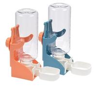 Bouteille d'eau pour Hamster, Distributeur d'eau pour Lapin, 2 Bouteilles Anti-Fuite de 500 ML, Siphon Suspendu à Remplissage Automatique, Abreuvoir pour Lapin pour Cage pour Animaux de Compagnie