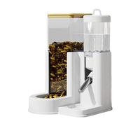 Bouteille d'eau pour Hamster - Mangeoire 2 en 1 en Polystyrène PP | Abreuvoir À Boule Automatique | Station d'alimentation Anti-basculement pour Gerbille, Chinchilla, Cochon d'Inde, Lapin