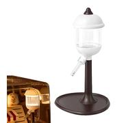 Bouteille d'eau pour petits animaux avec veilleuse, distributeur d'eau anti-goutte pour hamsters, lapins, furets et plus encore, mangeoire compatible avec les réservoirs en verre, 14,5 x 13,4 x 23,6