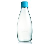 Bouteille d'eau réutilisable avec bouchon - 0,8 l - Couleur du couvercle : pétrole