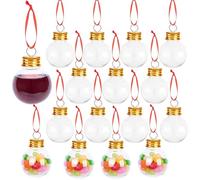 Bouteille d'eau Ronde Transparente de 50 ML pour décoration de Noël, Boules de Noël remplies de Boissons alcoolisées, décoration de Bouteille d'eau pour fête