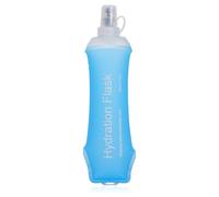 Bouteille d'eau souple pliable en TPU de 500 ml pour sac à dos, randonnée, cyclisme, escalade (bleu)