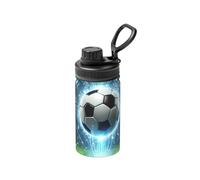 Bouteille d'eau sous vide en acier inoxydable 355 ml avec ballon de football, terrain de football, bouteille de sport légère