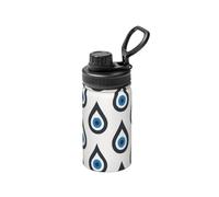 Bouteille d'eau sous vide en acier inoxydable 355 ml Bleu mauvais œil larme bouteille de sport légère