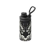 Bouteille d'eau sous vide en acier inoxydable 355 ml Dragons Chine Japon Cluture Bouteille de sport légère