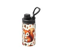 Bouteille d'eau sous vide en acier inoxydable de 355 ml - Automne - Aquarelle - Écureuil - Hérisson - Légère - Pour le sport