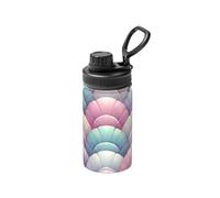 Bouteille d'eau sous vide en acier inoxydable de 355 ml avec motif écailles de poisson magique, bouteille de sport légère