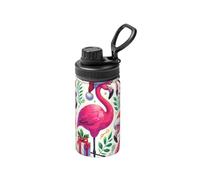 Bouteille d'eau sous vide en acier inoxydable de 355 ml, flamants roses, bouteille de sport légère