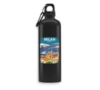 Bouteille d'eau souvenir de Milan Italie pour les vacances, les boissons, les voyages, les sports de plein air