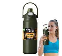 Bouteille d'eau sportive - Flash à tasse thermique isolée, récipient de boisson fuite | Murbe double en acier inoxydable avec poignée de transport pour la gym, la randonnée et l'hydratation d'aventure