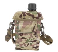 Bouteille D'eau Tactique de 2 L - Bouteille D'eau Isolée, Bouteille D'eau Militaire avec Sac de Transport Tactique Robuste et Amovible, Pichet D'eau en PVC Anti-fuite pour le (CP)