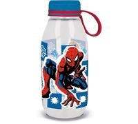 Marvel Ecozen bouteille transparente pour enfants en Tritan Spiderman Spiderman 460 ml avec capuchon et poignée en silicone