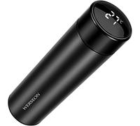 Bouteille isotherme en acier inoxydable avec infuseur et tasse pour voiture, voyage, thé, café, tasse de voyage avec écran tactile LCD intelligent, garde les boissons chaudes ou froides, anti-choc,