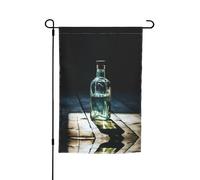 Bouteille d'eau vide imprimée drapeaux décoratifs de jardin - Convient pour balcon, terrasse, pelouse, jardin, fête des mères, Noël, Halloween, décorations de vacances