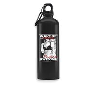 Bouteille d'eau Wake Up and Be Awesome - Gourde de voyage - Bouteille de sport en plein air