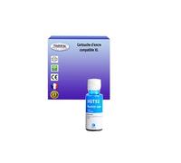 Bouteille d'encre compatible avec HP Smart Tank 530, 531, 532, 538, 600 remplace HP GT52- Cyan - 70ml -