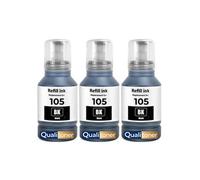 Bouteille d'encre compatible Epson 105 E105B C13T00Q140 - Pack de 3 Noire - 24000 pages