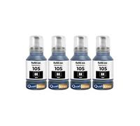 Bouteille d'encre compatible Epson EcoTank 105 E105B C13T00Q140 - Pack de 4 Noir 140 ml 32000 pages