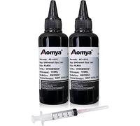 Bouteille d'encre de Recharge Noire Universelle Aomya 200 ML pour imprimantes HP Canon, Epson, Brother Compatible avec Le système de Cartouche Rechargeable CISS