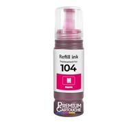 Bouteille d'encre E104M C13T00P340 104 Compatible pour Epson EcoTank ET-2710 ET-2720 ET-2810 ET-4800 Magenta 70 ML 4500 Pages