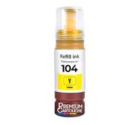 Bouteille d'encre E104Y C13T00P440 104 Compatible pour Epson EcoTank ET-2710 ET-2720 ET-2810 ET-4800 Jaune 70 ML 4500 Pages