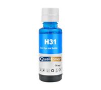 Bouteille d'encre HP 31 1VU26AE Compatible pour HP Smart Tank 455 457 500 513 530 Cyan Haute capacité 70 ML