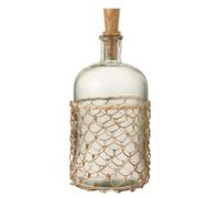 Bouteille Design "Tricot" 32cm Transparent & Naturel