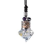 Bouteille désodorisante pour voiture : diffuseur en verre pour voiture, bouteille de parfum parfumée pour rétroviseur intérieur, aromathérapie, voyage et usage domestique, compact 1,57 x 2,1 cm