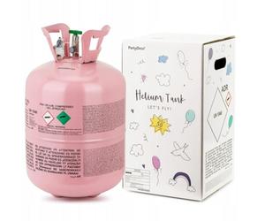 Bouteille d'hélium pour 50 Ballons (non inclus) Cylindre d'hélium - Pour gonfler les ballons en latex et aluminium - Gaz pour ballons (rose, 0,36 m3)